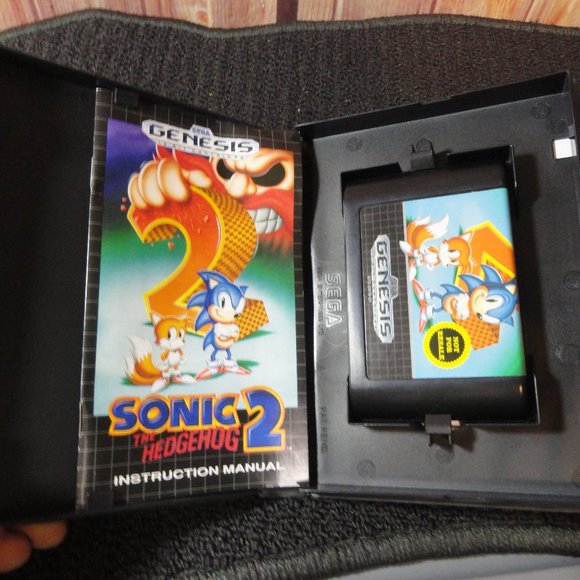 Sega Genesis Vintage Sonic the hedgehog 2~Game~hard case manual 1992 gam… - Picture 3 of 7